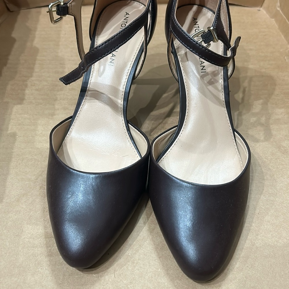Antonio Melani Women’s Leather Shoes Brown Size 8.5M New without Tag